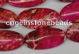 CDI647 15.5 inches 15*30mm oval dyed imperial jasper beads