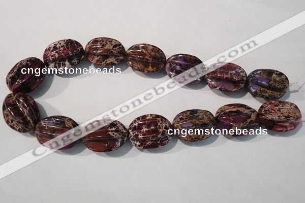 CDI701 15.5 inches 22*28mm star fruit shaped dyed imperial jasper beads