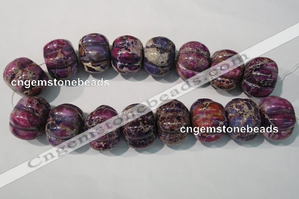 CDI702 15.5 inches 26*32mm pumpkin dyed imperial jasper beads