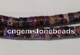 CDI704 15.5 inches 3*6mm heishi dyed imperial jasper beads