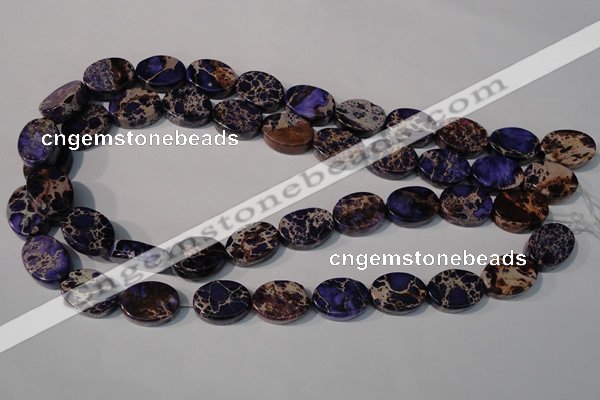 CDI710 15.5 inches 13*18mm oval dyed imperial jasper beads