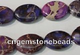 CDI711 15.5 inches 13*18mm oval dyed imperial jasper beads