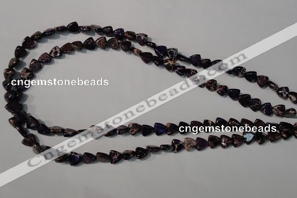 CDI719 15.5 inches 8*8mm triangle dyed imperial jasper beads