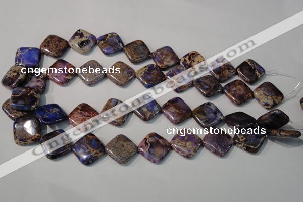 CDI720 15.5 inches 18*18mm diamond dyed imperial jasper beads