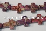 CDI722 15.5 inches 12*16mm cross dyed imperial jasper beads