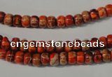 CDI731 15.5 inches 4*6mm rondelle dyed imperial jasper beads