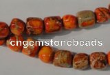 CDI732 15.5 inches 6*7mm – 8*9mm nuggets dyed imperial jasper beads