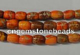 CDI740 15.5 inches 5*8mm drum dyed imperial jasper beads