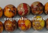 CDI742 15.5 inches 16mm round dyed imperial jasper beads