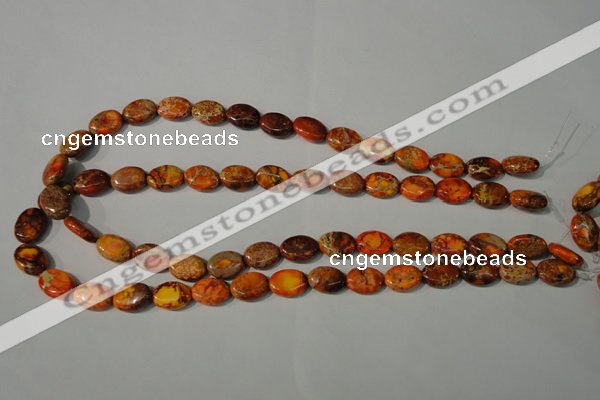 CDI750 15.5 inches 12*14mm oval dyed imperial jasper beads