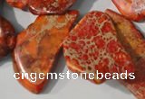 CDI760 15.5 inches 19*32mm – 22*38mm freeform dyed imperial jasper beads