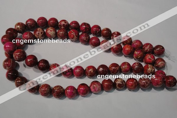 CDI762 15.5 inches 14mm round dyed imperial jasper beads