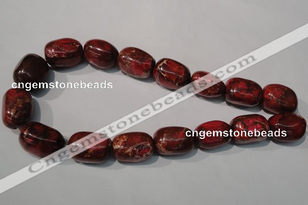 CDI771 15.5 inches 18*25mm nuggets dyed imperial jasper beads