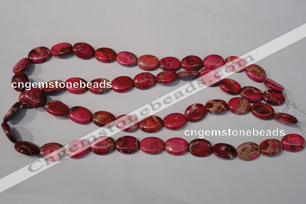 CDI782 15.5 inches 12*16mm oval dyed imperial jasper beads