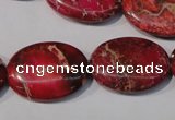 CDI783 15.5 inches 18*25mm oval dyed imperial jasper beads