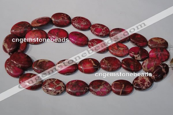 CDI783 15.5 inches 18*25mm oval dyed imperial jasper beads