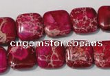 CDI794 15.5 inches 14*14mm square dyed imperial jasper beads