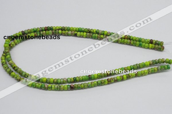 CDI86 16 inches 4*6mm rondelle dyed imperial jasper beads wholesale