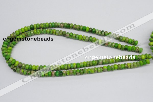 CDI87 16 inches 5*8mm rondelle dyed imperial jasper beads wholesale