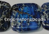 CDI903 15.5 inches 34*34mm square dyed imperial jasper beads