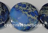 CDI909 15.5 inches 35mm flat round dyed imperial jasper beads