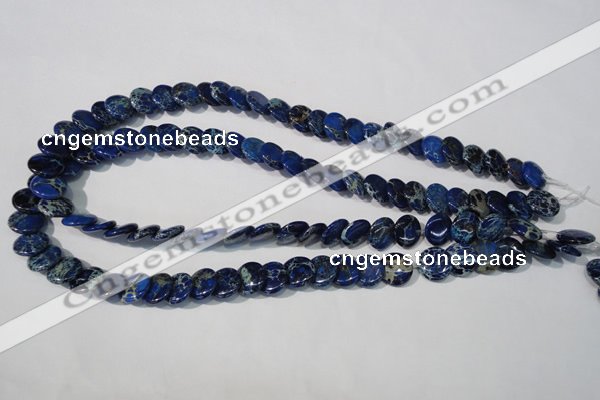 CDI911 15.5 inches 12mm flat round dyed imperial jasper beads