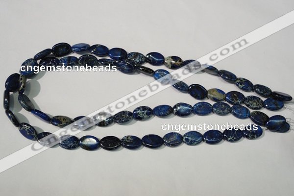 CDI913 15.5 inches 10*14mm oval dyed imperial jasper beads