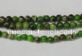 CDI920 15.5 inches 4mm round dyed imperial jasper beads