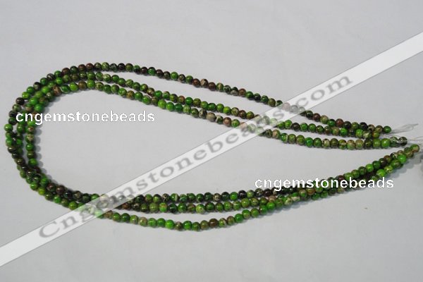 CDI920 15.5 inches 4mm round dyed imperial jasper beads