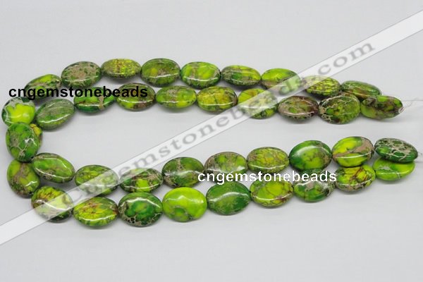 CDI93 16 inches 15*20mm oval dyed imperial jasper beads wholesale