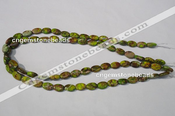 CDI939 15.5 inches 8*12mm oval dyed imperial jasper beads