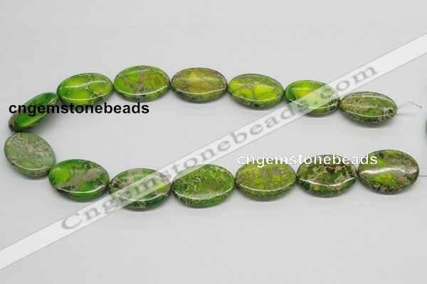 CDI94 16 inches 22*30mm oval dyed imperial jasper beads wholesale