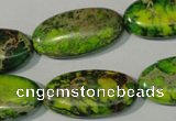 CDI941 15.5 inches 15*30mm oval dyed imperial jasper beads