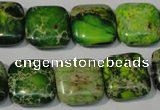 CDI945 15.5 inches 16*16mm square dyed imperial jasper beads