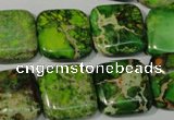 CDI946 15.5 inches 18*18mm square dyed imperial jasper beads