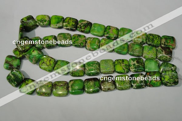 CDI946 15.5 inches 18*18mm square dyed imperial jasper beads