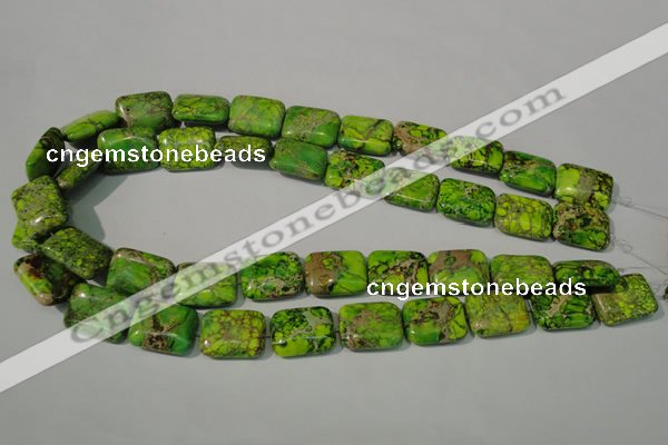 CDI949 15.5 inches 15*20mm rectangle dyed imperial jasper beads