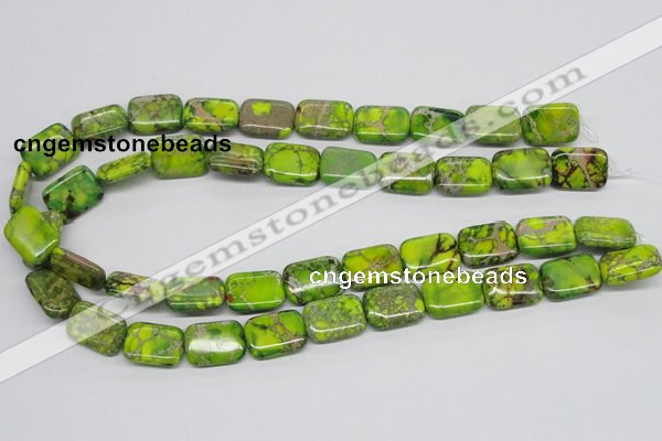 CDI95 16 inches 13*18mm rectangle dyed imperial jasper beads wholesale