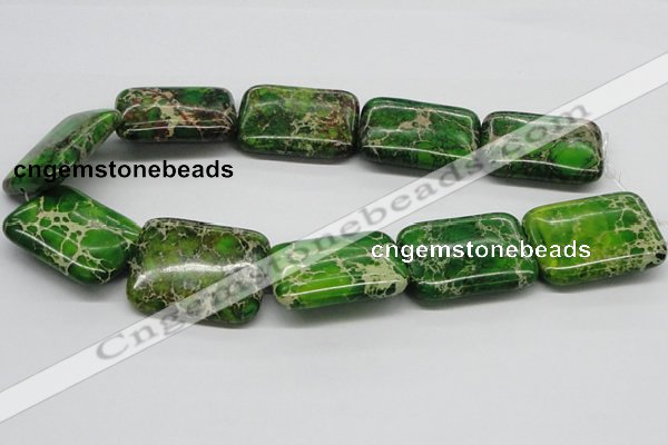 CDI96 16 inches 30*40mm rectangle dyed imperial jasper beads wholesale