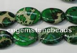 CDI972 15.5 inches 13*18mm oval dyed imperial jasper beads