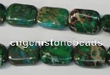 CDI974 15.5 inches 12*16mm rectangle dyed imperial jasper beads