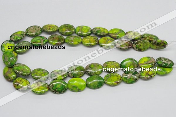 CDI99 16 inches 13*18mm oval dyed imperial jasper beads wholesale