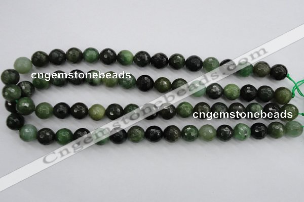 CDJ264 15.5 inches 12mm faceted round Canadian jade beads wholesale