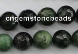 CDJ265 15.5 inches 14mm faceted round Canadian jade beads wholesale