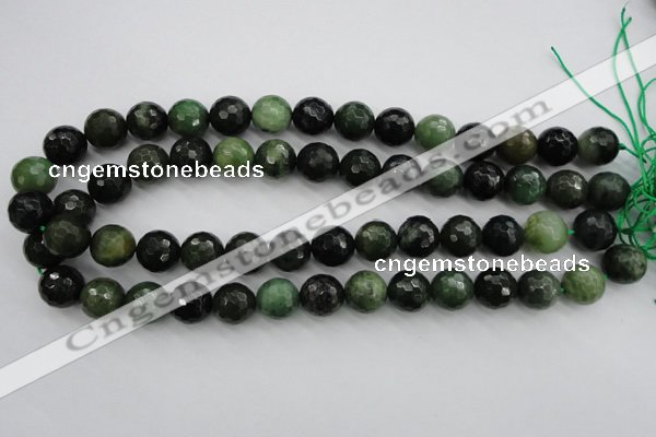 CDJ265 15.5 inches 14mm faceted round Canadian jade beads wholesale