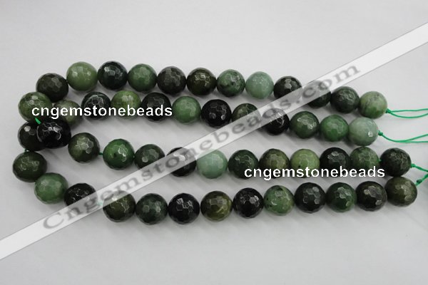 CDJ266 15.5 inches 16mm faceted round Canadian jade beads wholesale