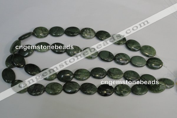 CDJ28 15.5 inches 15*20mm oval Canadian jade beads wholesale