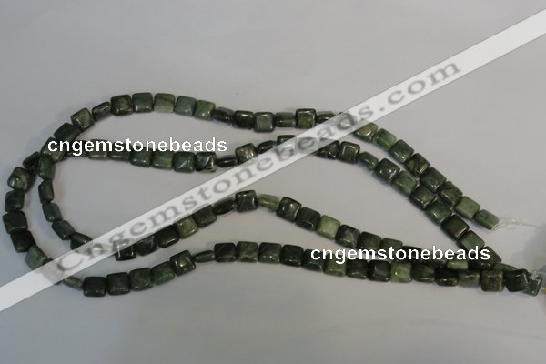 CDJ29 15.5 inches 8*8mm square Canadian jade beads wholesale