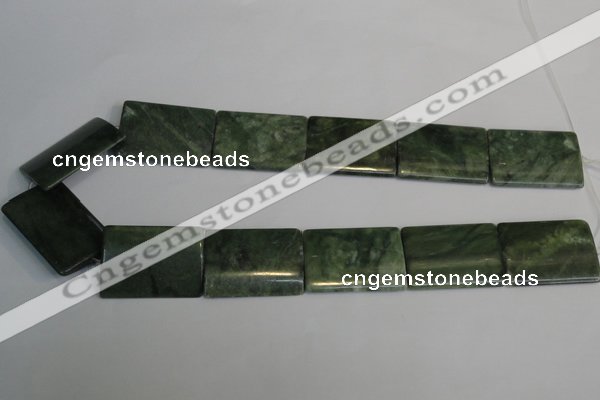 CDJ36 15.5 inches 25*35mm flat tube Canadian jade beads wholesale