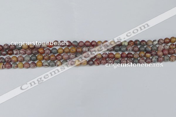 CDJ400 15.5 inches 4mm round sonoran dendritic jasper beads